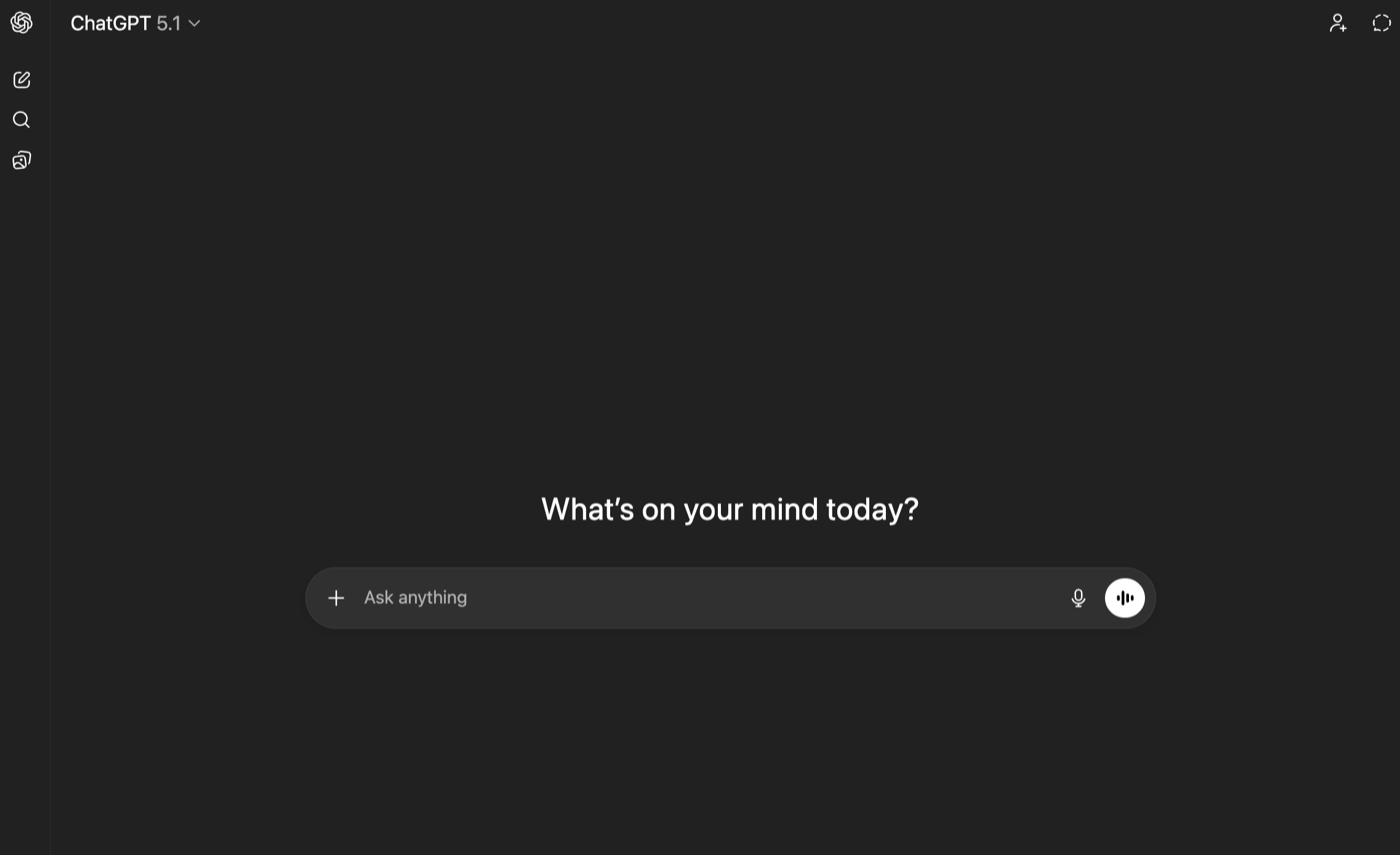 Screenshot of ChatGPT landing page