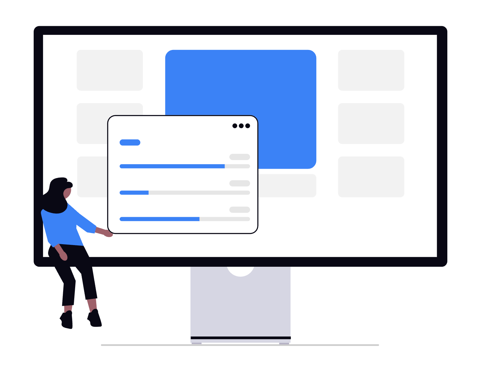 Practice and progress tracking illustration
